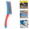 Rubber Covered Handle Wire Brushes for Cleaning Heavy Duty Stainless Steel Wire Scratch Brush for Metal Rust Cleaning