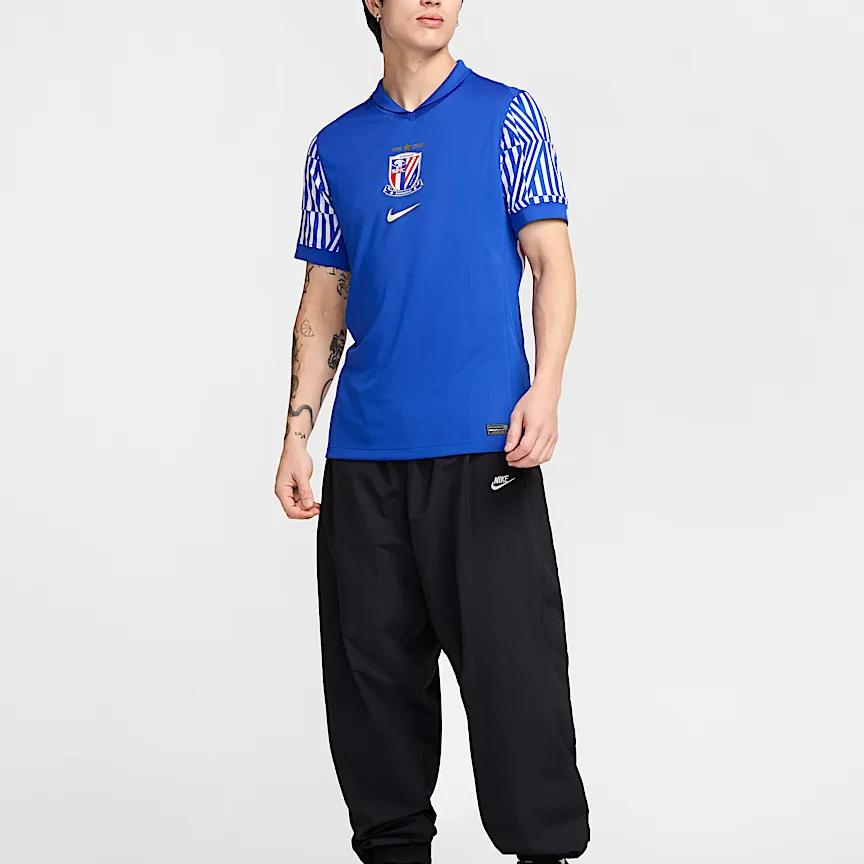 Nike Dri-Fit Home Fan Version Quick-Dry V-Neck Short Sleeve Soccer Jersey Men Jersey Campus-Royal HM6159-497