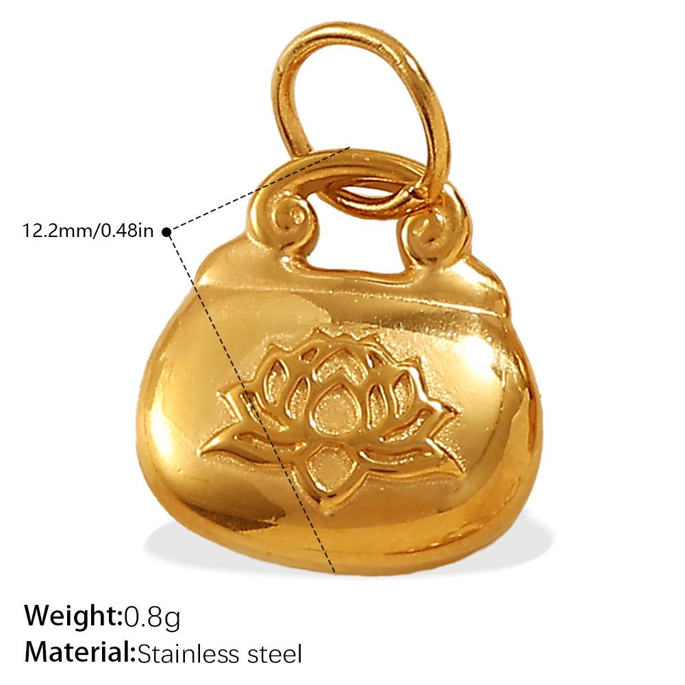 Exquisite and compact DIY mini bag pendant accessories stainless steel plated 18K gold daily versatile pendant accessories