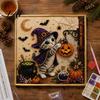 Autumn Home Decoration Halloween Cat Faux Pearl Painting Art Kit Spooky 3D Beads Moonlight Theme Crafts Cute Witch Gem Wall for Adults Craft Lovers