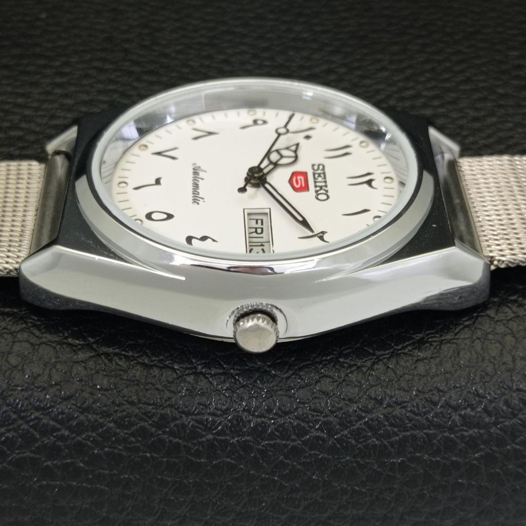 REFURBISHED SEIKO 5 AUTOMATIC 6309A VINTAGE JAPAN MENS WHITE WATCH a441321-5 Sk-a441321