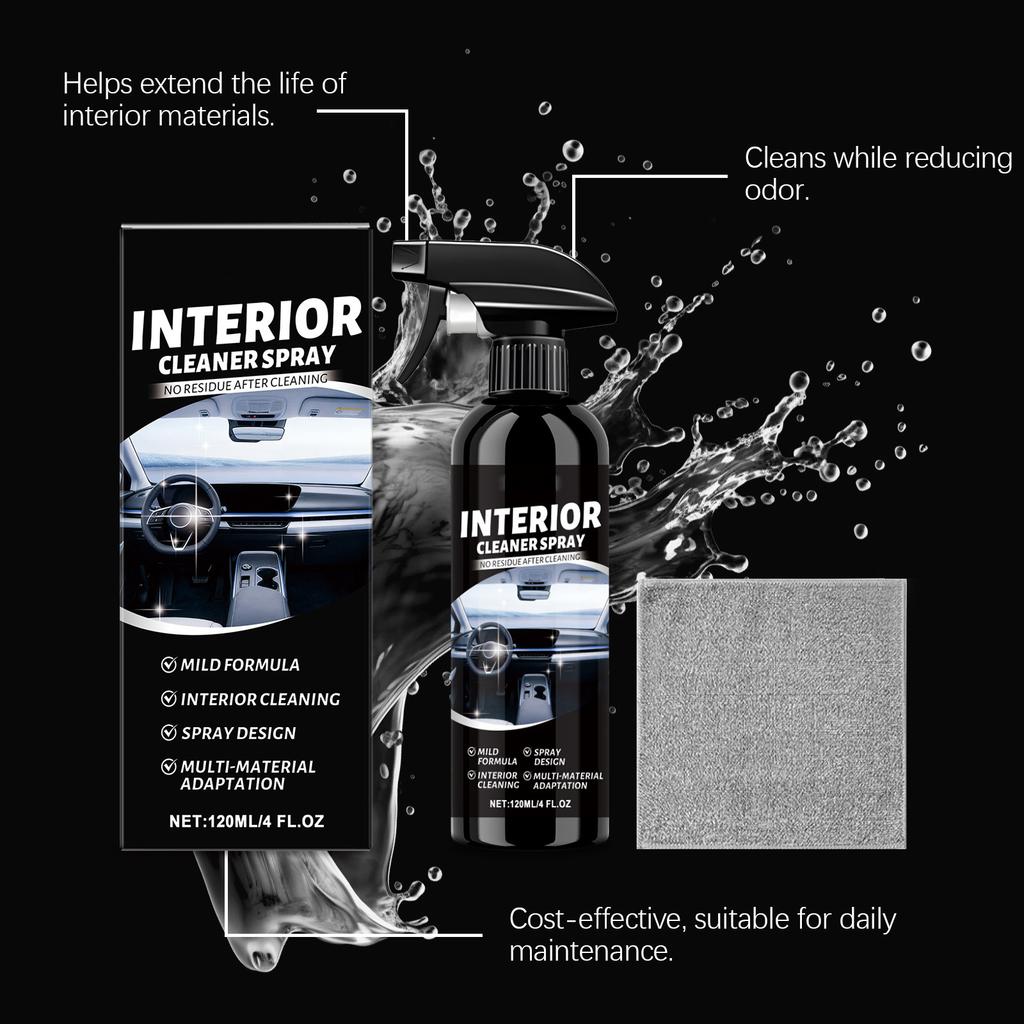 Innenreiniger für Autos, Innenverkleidungen, Polster, Sitzbezüge und Stoffpolsterreiniger, 120 ml
