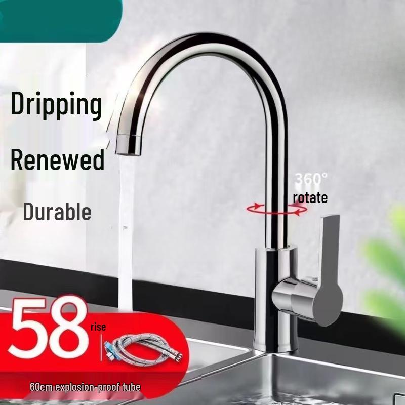 

TLXT Kitchen Wall-Mounted Hot Water Large Bend Faucet