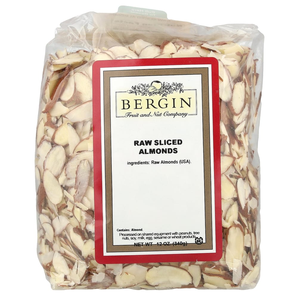 Bergin Fruit and Nut Company Raw Sliced Almonds 12 oz (340g)