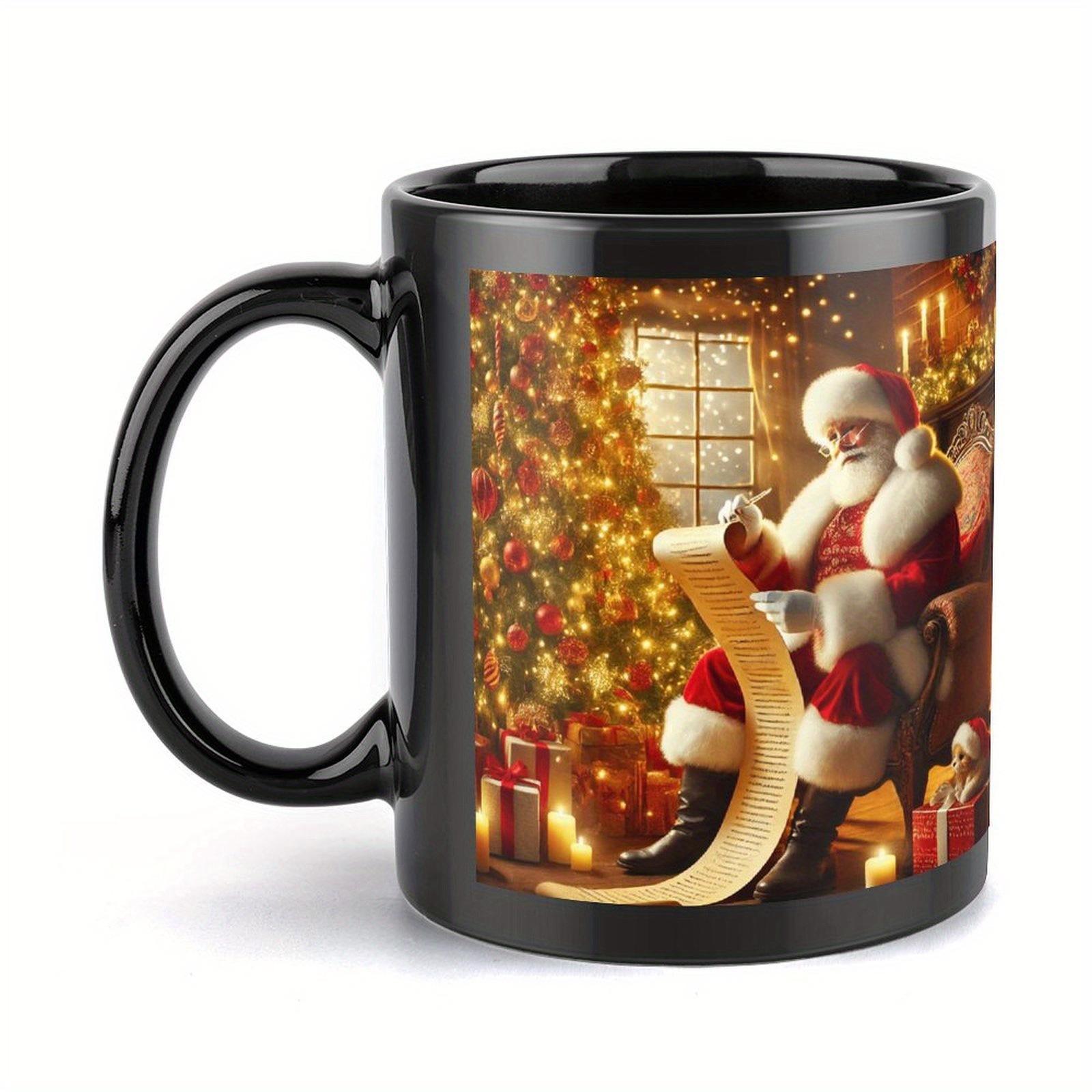 Хит продаж Рождественская кружка Офисная домашняя чашка Кофейная чашка Кружка для воды Керамическая чашка 301-400ml чёрный