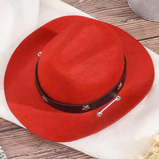 Klobúk pre domácich miláčikov v štýle westernového kovboja Pokrývka hlavy pre domácich miláčikov zdobená hviezdou Pôsobivý doplnok ku kostýmu so psom a mačkou pre Cosplay fotografií