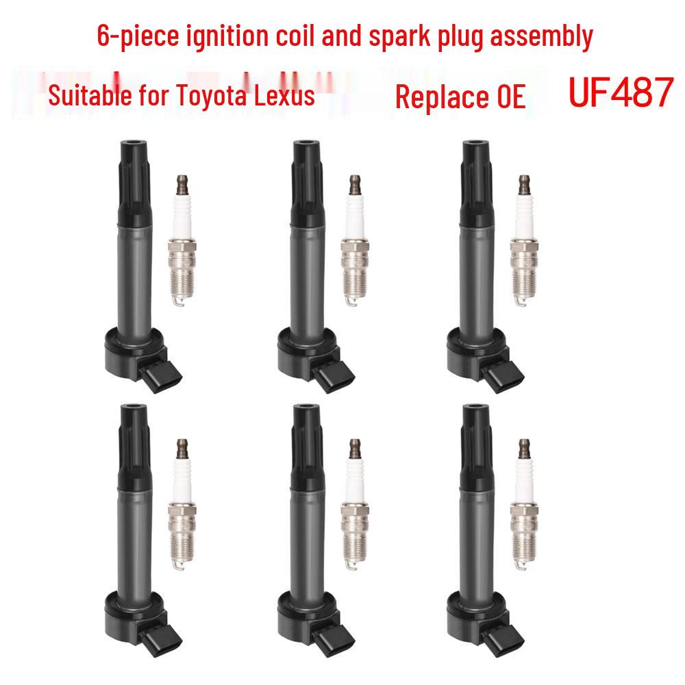 6-Piece Ignition Coil & Spark Plug Set for Toyota Lexus 3.5L V6 RX350 Ignition Coil