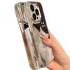 For Vivo for IQOO13 Mirror Phone Case Holder Kitten Animal Cute Fashion Hollow Mirror Phone Case