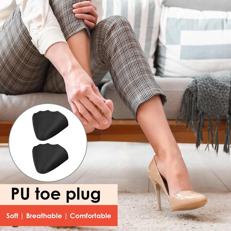 1Pair High Heel Toe Plug Shoe Insert Big Shoes Toe Front Filler Cushion Pain Relief Protector Shoe Accessories