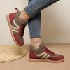 Autumn Sports Shoes Women's 2025 Autumn New Lace-up Plus-size Color-blocking Low-top Cotton Shoes