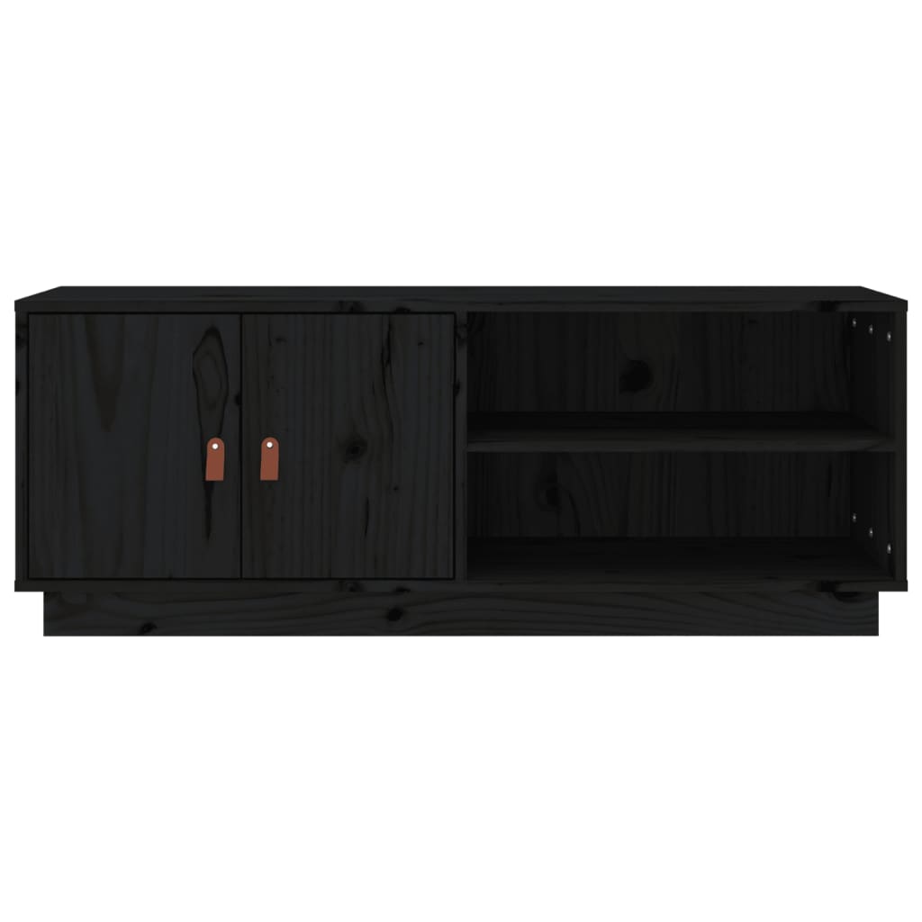 Vidaxl TV Cabinet, Black, 105X34X40 Cm, Solid Pine Wood