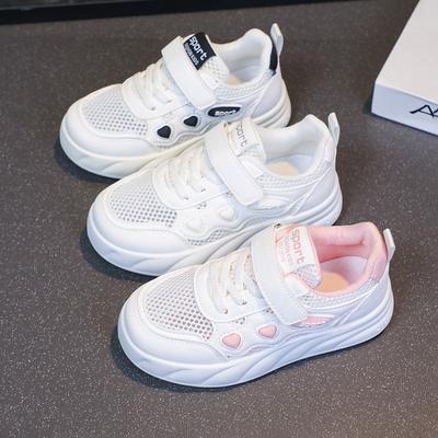Chaussures de skate pour enfants 2025 printemps nouveau à semelle souple polyvalentes décontractées chaussures de sport pour garçons étudiant école filles chaussures blanches