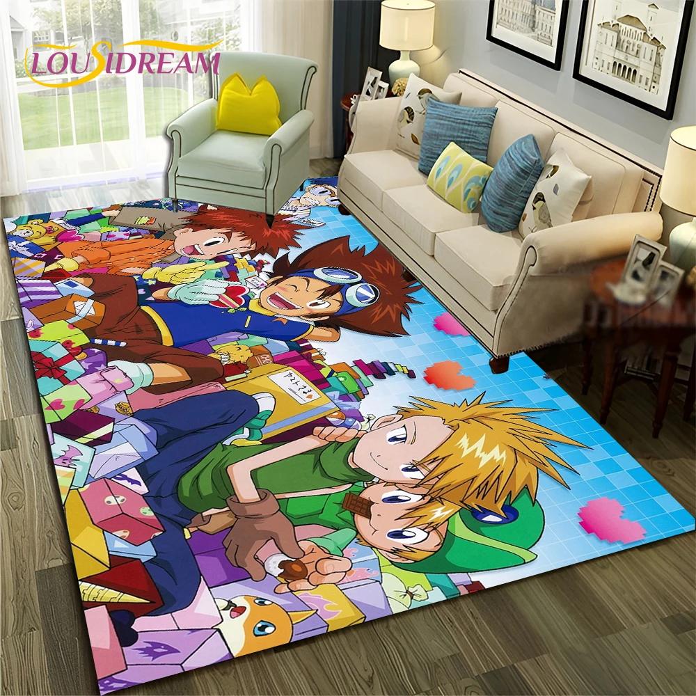 Cartoon Digimon Adventure Monster 3D Carpet Rug for Home Living Room Bedroom Sofa Doormat Decor,kids Area Rug Non-slip Floor Mat