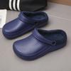 Winter Colgs Slippers Men Waterproof Garden Shoes Home Fur Clogs Soft Plush Slippers Bedroom Fuzzy Shoes Indoor Outdoor