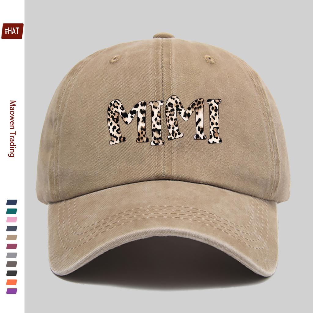 pc Wild Fashion Leopard Print Mimi Pattern Print Baseball Cap Home Leisure Decorative Hat Cute Leopard Print Papa Hat Buckle Ad