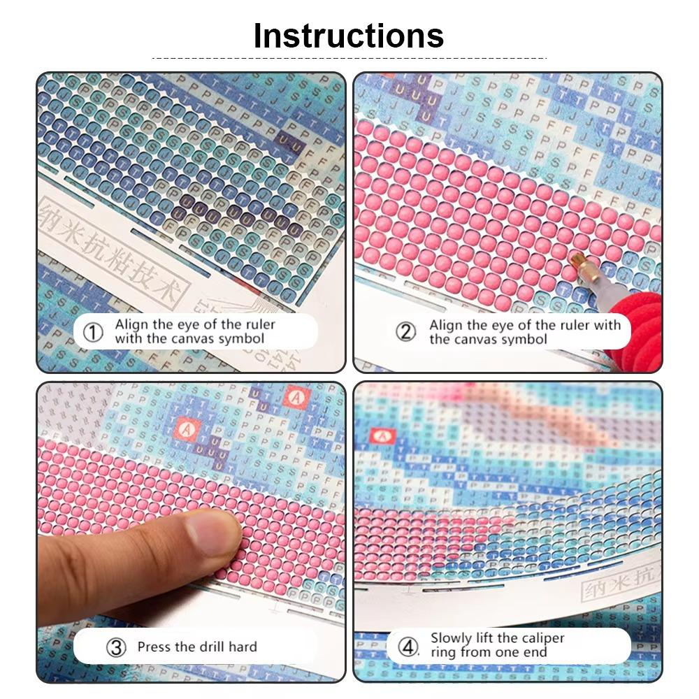 Solid Color DIY Diamond Painting Cross Ruler Embroidery Rulers  Diamond Embroidery Accessory