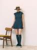 Beomyudageulaeseu Cap Sleeve Dress_Navy