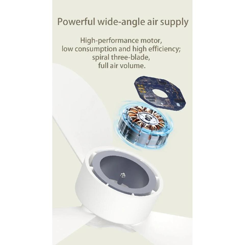 Portable Ceiling Fans Outdoor Camping Fan Tent Ventilator Cooler Rechargeable Electric Fan Remote Control LED Lighting