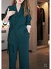 Popular Plus Size Loose Age-Reducing Wide-Leg Pants Suit for Women - Spring & Autumn Collection