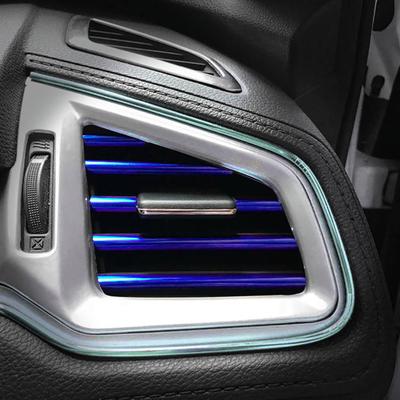 10Pcs Air Outlet Decor Strips Universal Automatic Clamping PVC U Shaped Car Interior Modeling for MPV