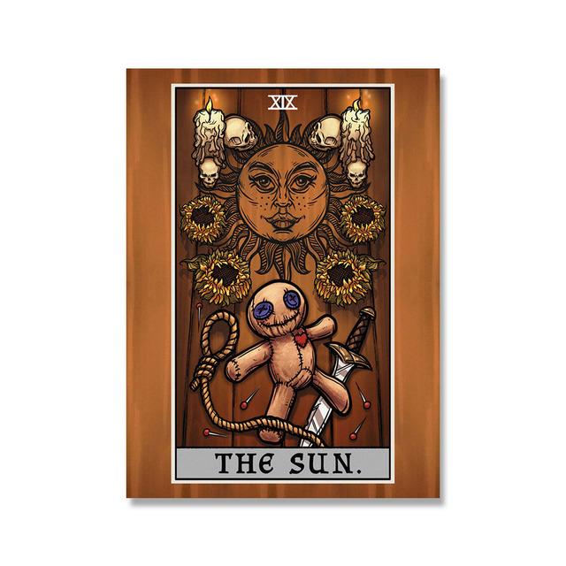 Nordic Abstrakte Die Gerechtigkeit Angst Tarot Wand Bilder Leinwand Malerei Urteil Sonne Teufel Poster Drucke Wohnzimmer Wohnkultur