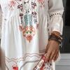 Women's Boho Floral Mini Dress Fall Long Sleeve V Neck Flowy Wedding Guest Dress Casual Beach Vacation Outfits