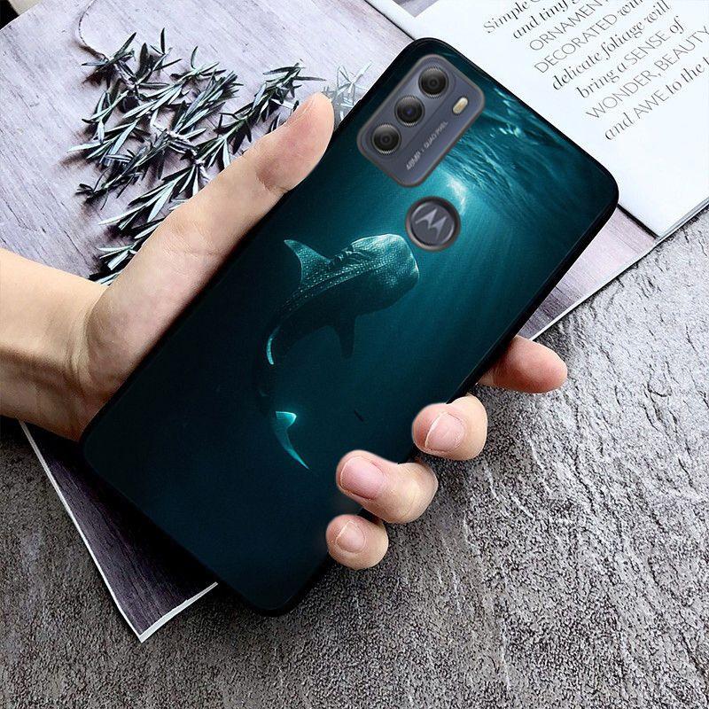 Ocean Whale Shark Case for Motorola Moto EDGE 20pro EDGE 20lite E6 E7 Cover G STYLUS GPLAY GPOWER G 5G PLUS G30 G100 Funda Coque