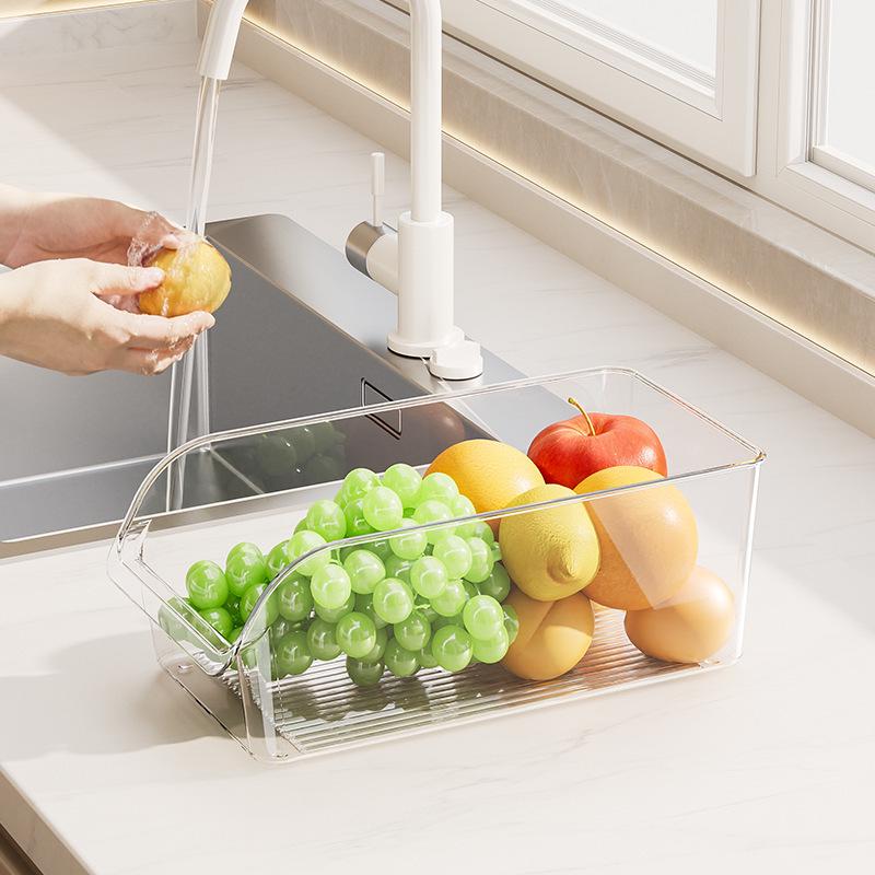 Plastic Kitchen Drawer-Style Refrigerator Storage Box for Eggs and Frozen Food