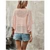 2026 New Round Neck Solid Color Women's Bat Sleeve Hollow Loose Knit Sweater