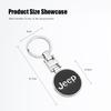 För Jeep Zinklegering Bil Logotyp Nyckelring Metall Nyckelring Auto Tillbehör För Jeep Grand Cherokee Wrangler JK Gladiator Compass R