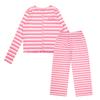 [Bebedepino Underwear] Pink Multi Stripe Jersey Pajama Set BU53UJ506 [Shipped from Korea] 100% Authentic