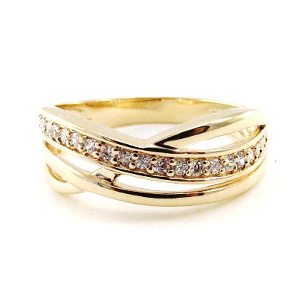 White 'Goddess' Gold Plated Ring