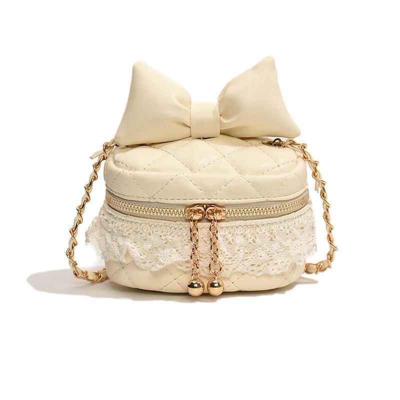 Adorable Mini Box Bag With Bowknots And Lace Chain Chic Style For Boys And Girls