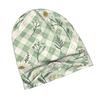 ZLIENSZUS Adult Cottagecore Beanie Hat - Sage Gingham Daisy Print Suitable for Fall Winter Layering, Cozy Gingham or Layered Outfits, Streetwear & Wee