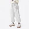 Girls' Mushroom Embroidery Pure Cotton Casual Harem Pants