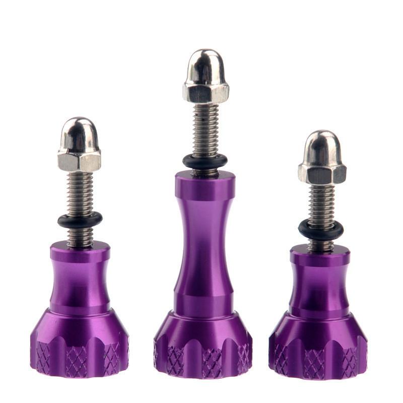 

3Pcs Aluminum Thumb Knob Bolt Screw 2 Short + 1 Long For 7 6 5 4 Yi 4K Sjcam SJ4000 H9 Case Tripod Mount Cam Accessory