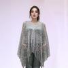 Tassel Sunscreen Cover-up Loose Fit Knit Hollow Out Top Simple Fishnet Swimsuit Cover Up  Vacation