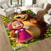 Masha Bear Floor Rug Office Rug Suitable for Living Rooms Dining Room Kitchen Balcony Antislip Carpet Office Home Decor