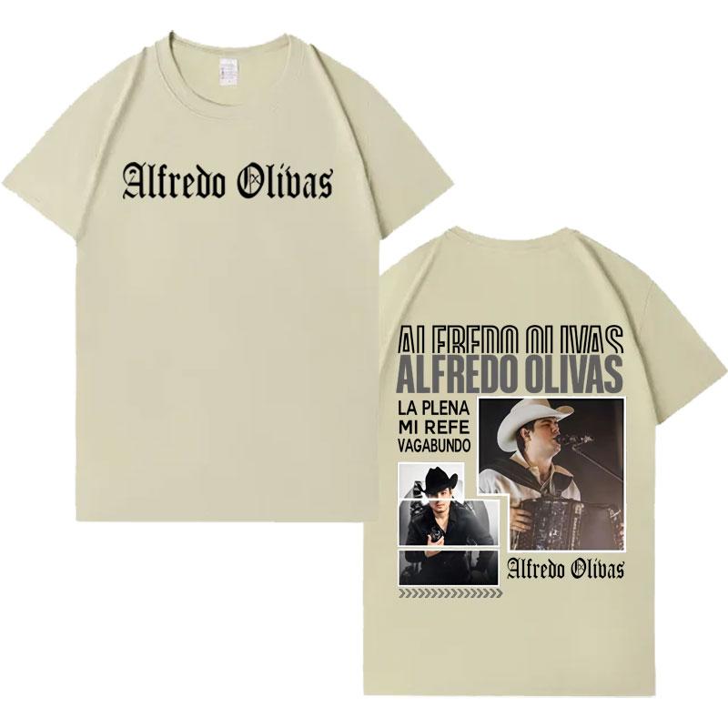 Rapper Alfredo Olivas Harajuku Tshrit Mens Womens Aesthetic Y2K Casual Tshrits Loose Crewneck Short Sleeve Gothic Clothes Unisex