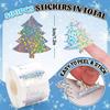500pcs Laser Silver Christmas Tree Stickers - Waterproof Pine Tree Adhesive Seals for Decoration