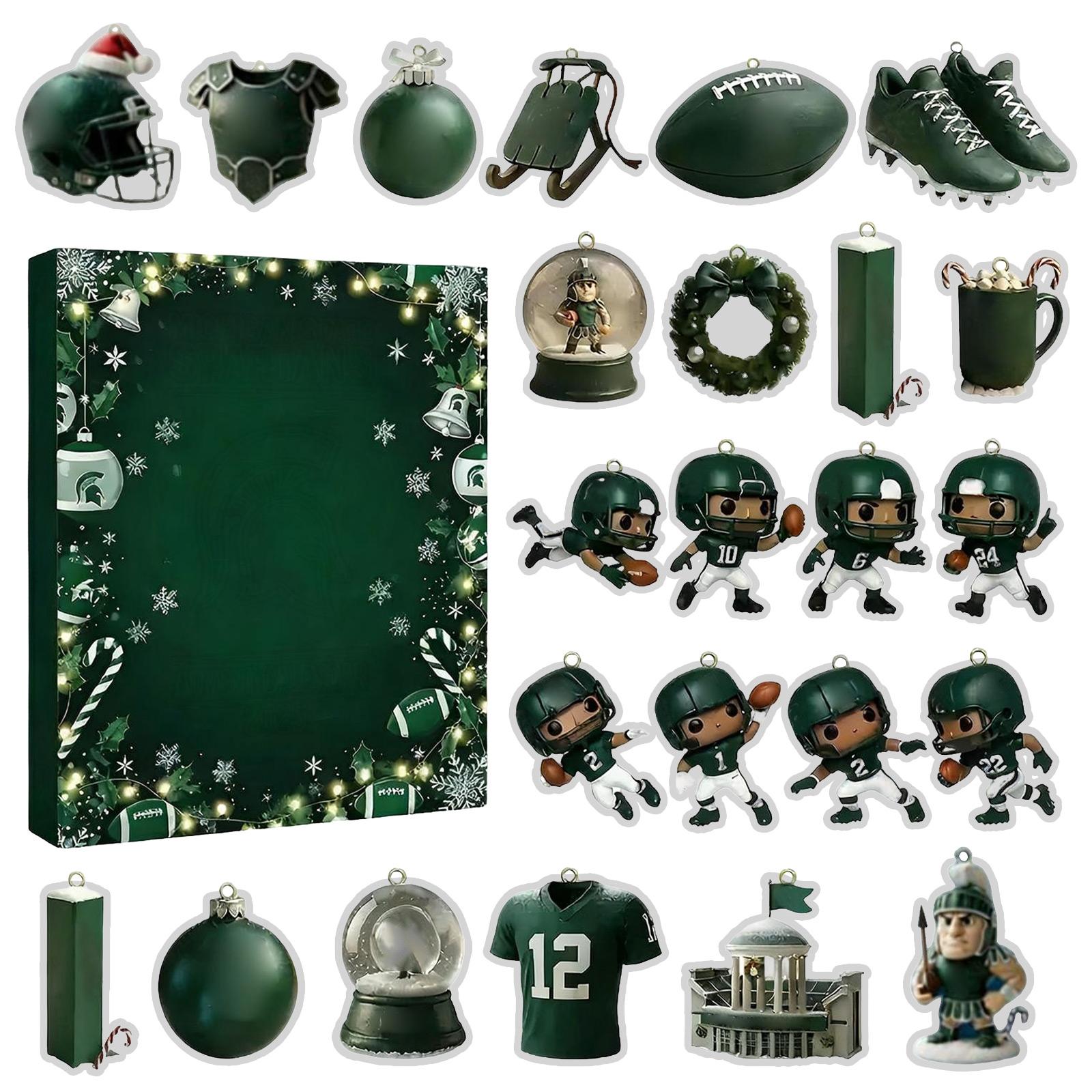 

2D Плоская Коробка Самолет 24 шт. Серия Адвент-календарь Рождественский Отсчет One Size синий