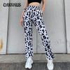 Pantaloni da donna primaverili e autunnali Pantaloni lunghi da strada con stampa micro-laboratorio