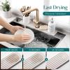 Kitchen Sink Faucet Mat Quick Drying Diatomite Sink Splash Guard Water Absorbing Stone Tray Kitchen Bathroom Sink Hand Wash Mat