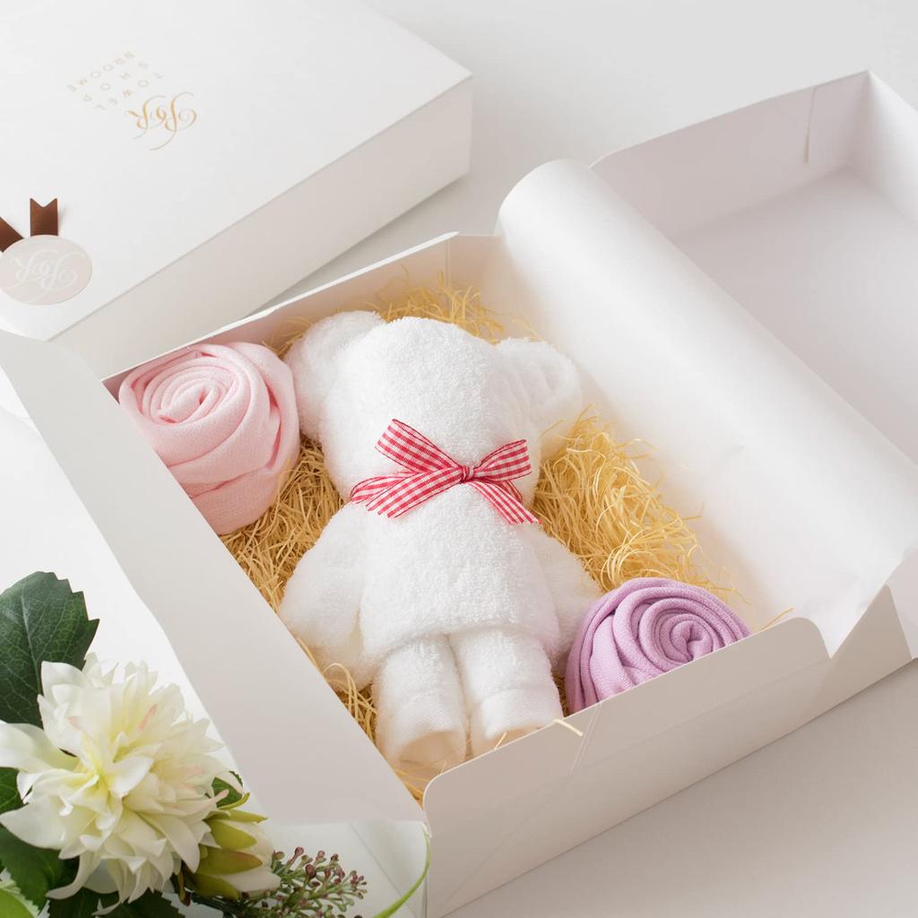 Bloom Imabari Handtuch Handtuchbär Handtuch Geschenkset Bär Blumen Design Niedliches Handtuch Geschenkset Verpackt Hergestellt in Japan - & - - - (Braun)