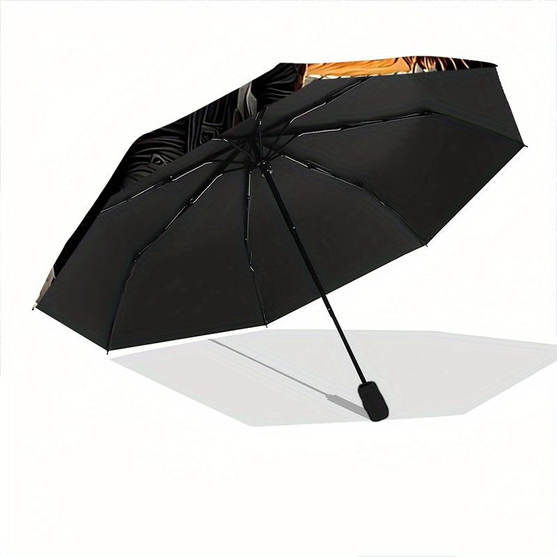 1pc Tiger and Dragon In Fiery Clouds Automatic Open/CloseUmbrella,Compact Umbrella for Men & Women Day Gift.N092