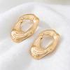 European and American Simple Hollow Ring Stud Earrings Atmospheric Retro Elegance