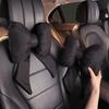 Car Seat Headrest Neck Rest Cushion Bowknot Car Neck Pillow Soft Neck Support Car Seat Back Pillows Neck Pain Relief