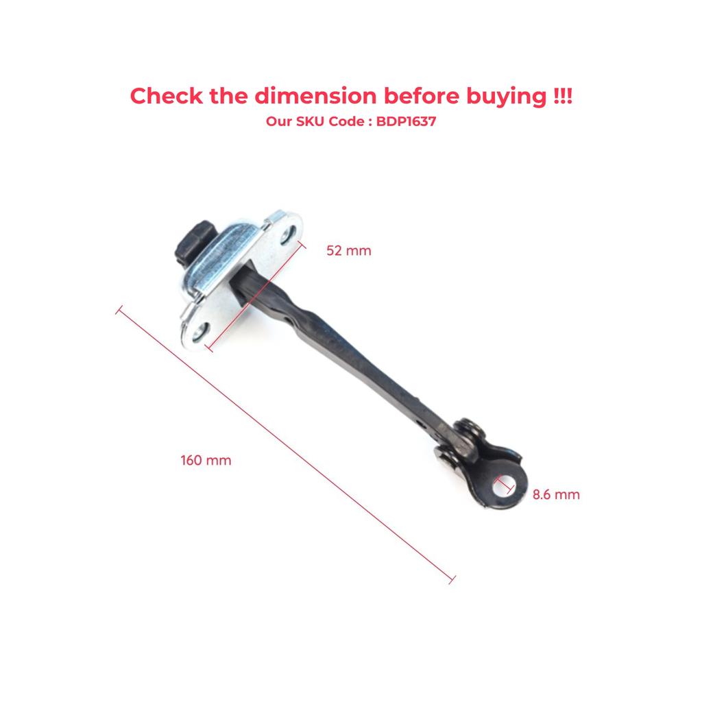 BDP1637 Rear Door Stop Check Assy Limiter Strap for Nissan Juke MK2 F16 2019-On 824306PA0A
