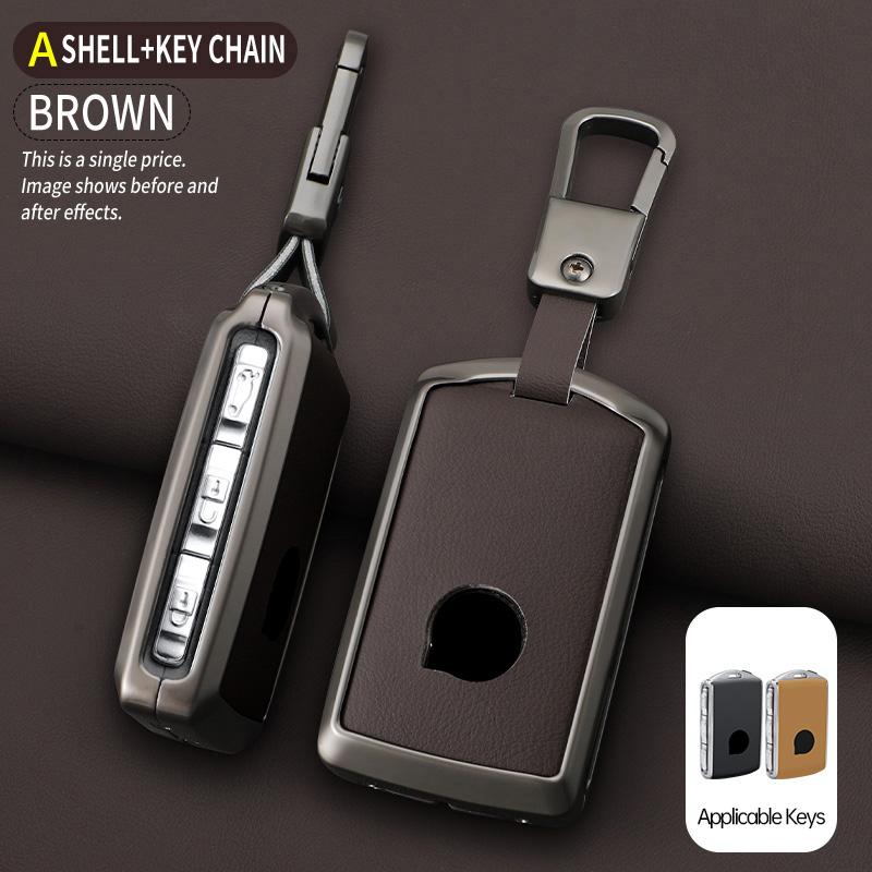 Zinc Alloy Leather Car Key Fob Case For Volvo Xc40 S60 Xc60 C40 S90 Xc90 V60 V90 T6 T8 Key Case Car Key Fob Case