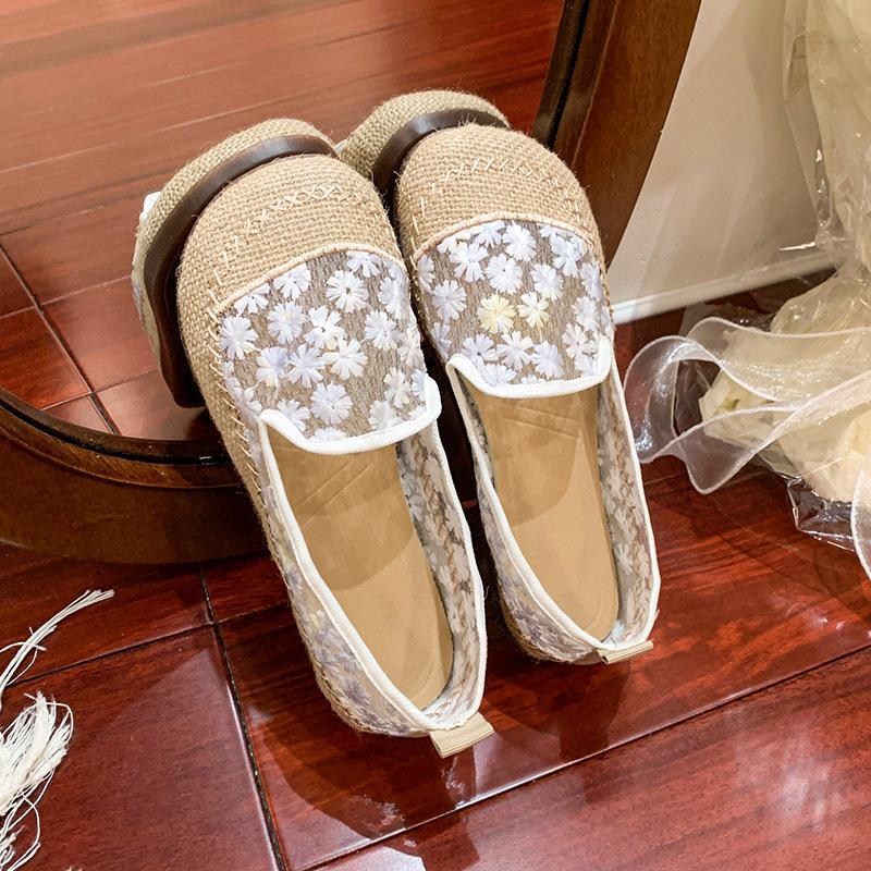 

Модная универсальная повседневная обувь 2025 лето новая сетчатая кружевная повседневная обувь на платформе слипоны обувь рыбака 41 синий